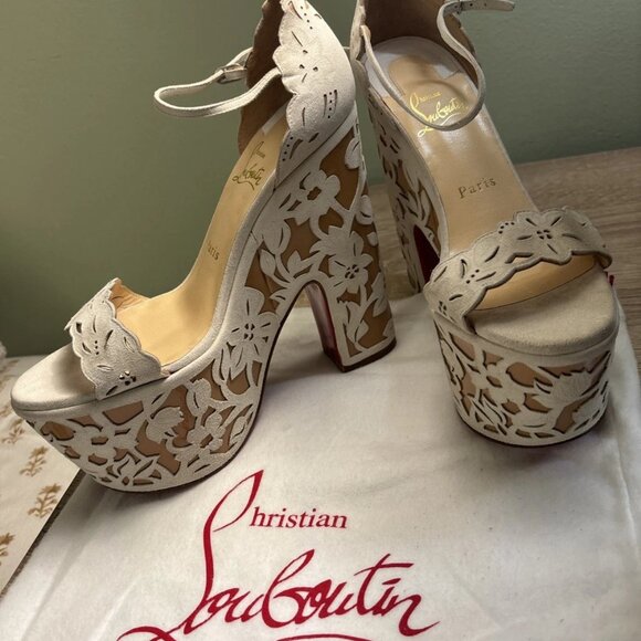 Christian Louboutin Platform Sandals Size 39 - Picture 2 of 4